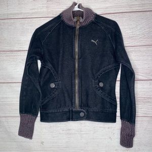 Puma super cute women’s xs cotton jacket gray/purple